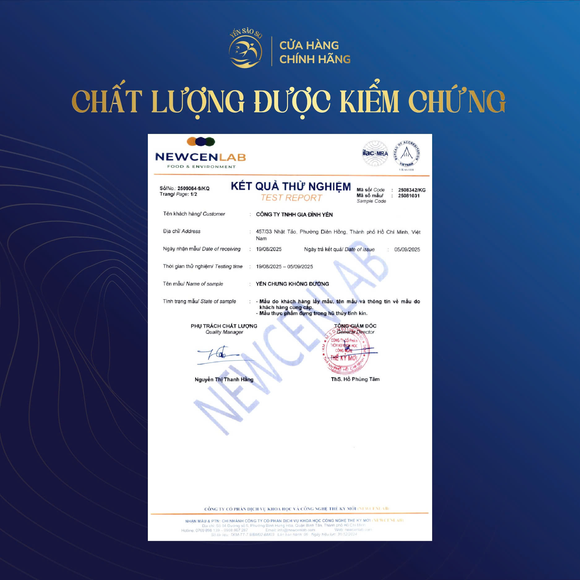 yến nước – tổ yến chưng hộp 10 lọ (không đường)