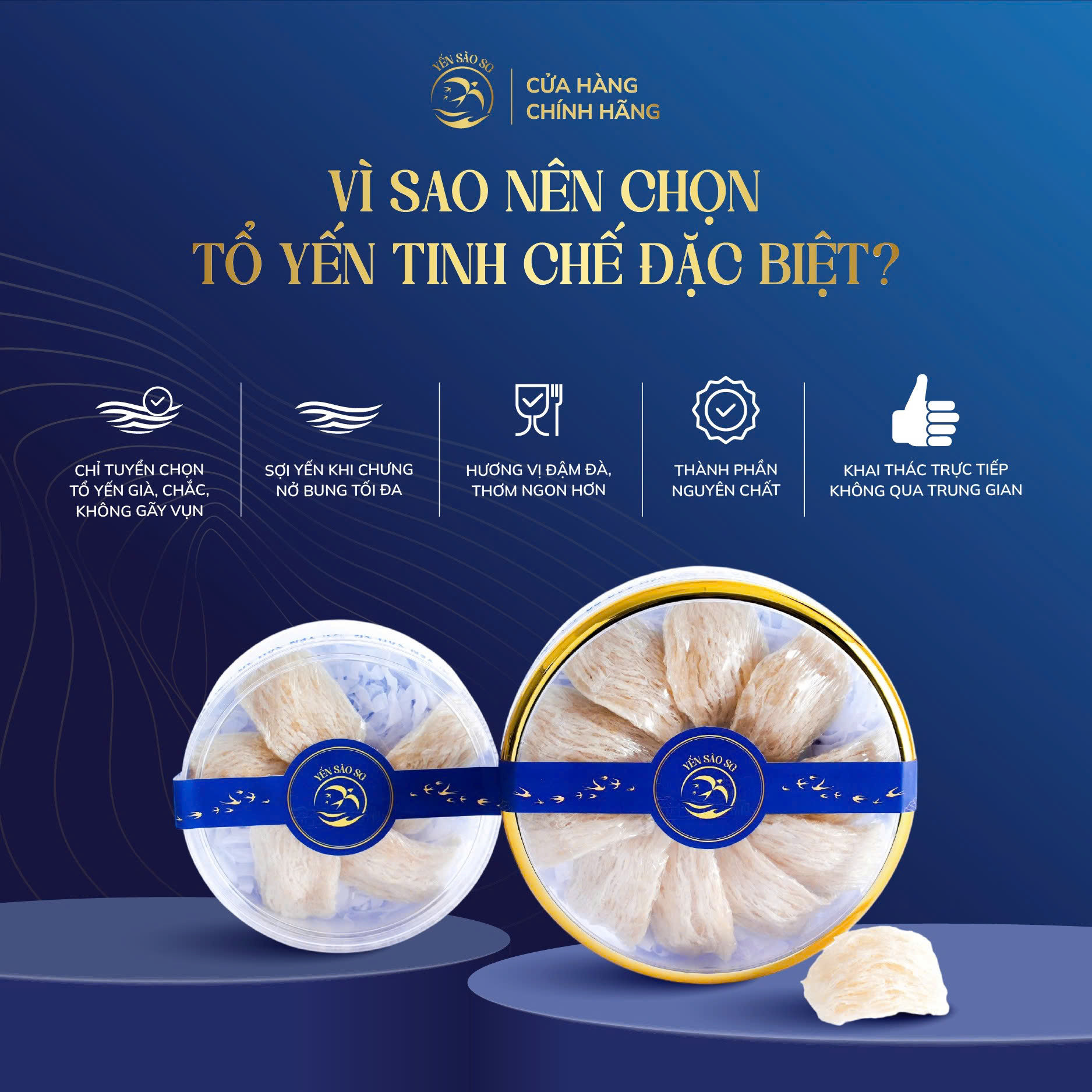 tổ yến tinh chế Đặc biệt 100g
