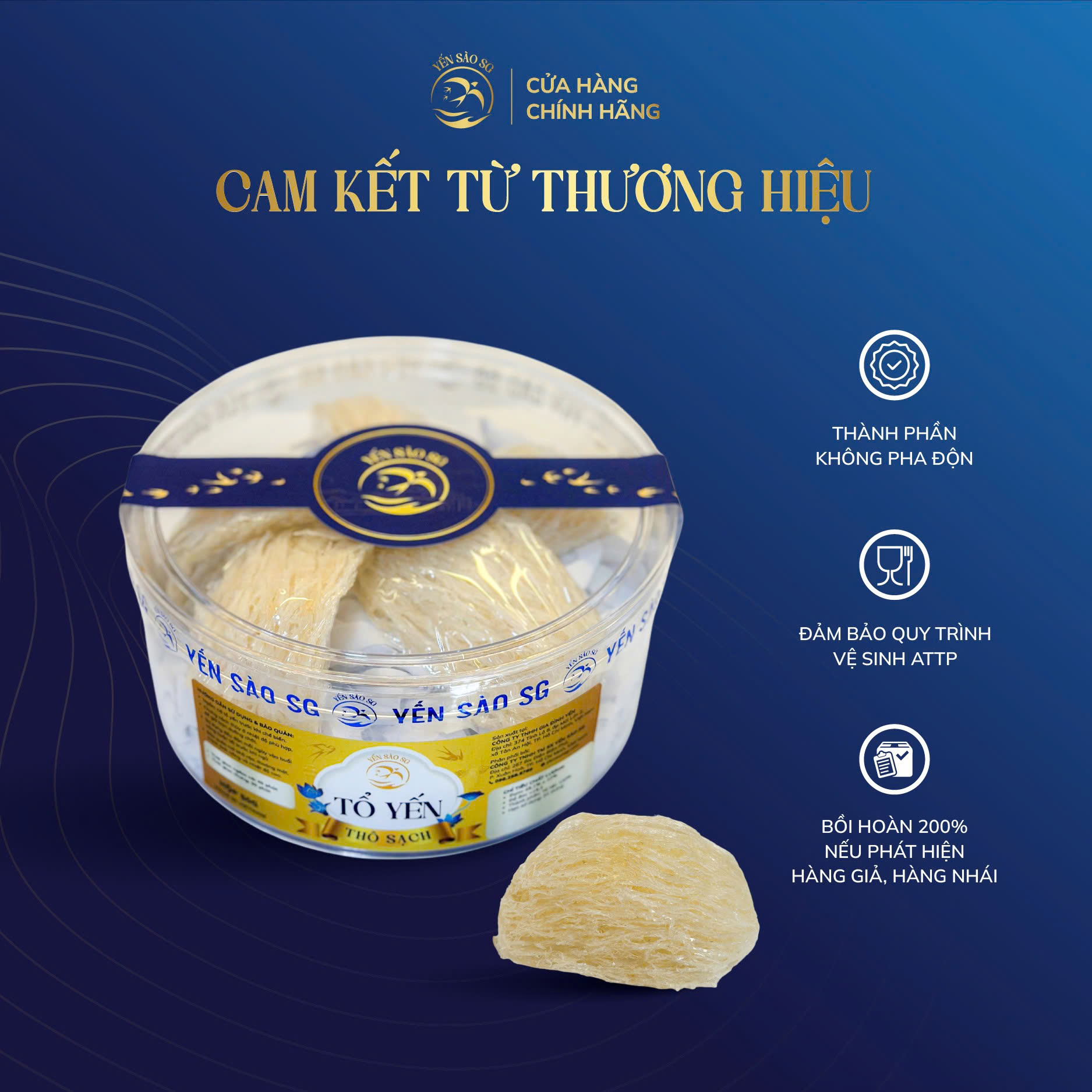 tổ yến thô sạch 100g